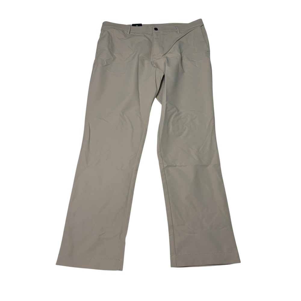 NWT Banana Republic Mens Flat Front Perfomance Stretch Pants Tan 38x32 1557516